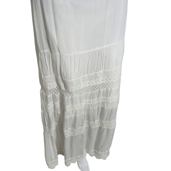 Johnny Was 2X Skirt Tier Maxi Scalloped Bottom Elastic Waist Bohemian Broomstick - Picture 8 of 13
